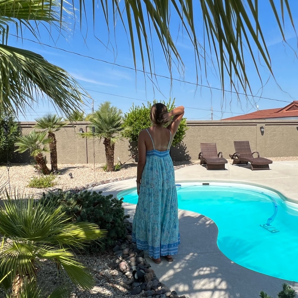 Boho Blue Maxi dress - Picture 2 of 2